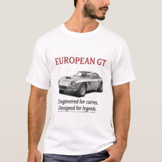 Europese GT Vintage Grand Tourer sportauto T-shirt
