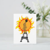 Europese hittegolf briefkaart (Staand voorkant)