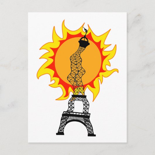 Europese hittegolf briefkaart (Voorkant)