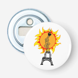 Europese hittegolf button flesopener