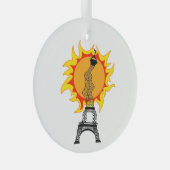 Europese hittegolf glas ornament (Voorkant Rechts)