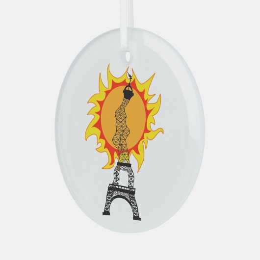 Europese hittegolf glas ornament (Voorkant links)