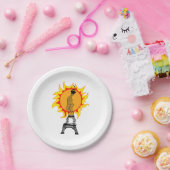 Europese hittegolf papieren bordje (Feest)