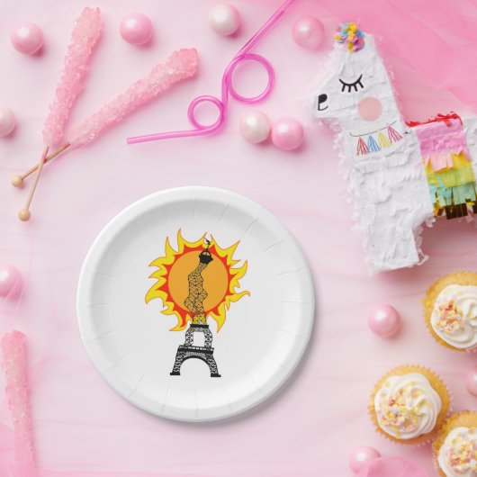 Europese hittegolf papieren bordje (Feest)