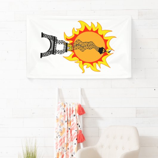 Europese hittegolf spandoek (Insitu)