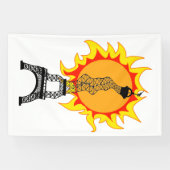 Europese hittegolf spandoek (Horizontaal)