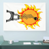 Europese hittegolf spandoek (Beurs)