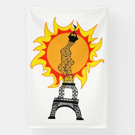 Europese hittegolf spandoek (Verticaal)