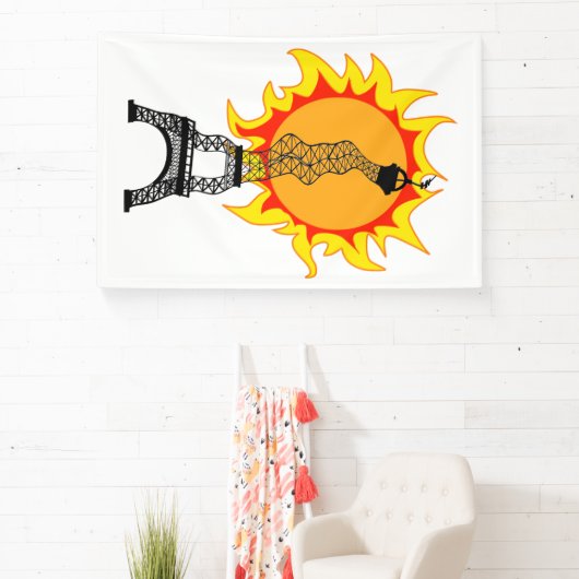 Europese hittegolf spandoek (Insitu)