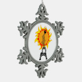 Europese hittegolf tin sneeuwvlok ornament (Links)