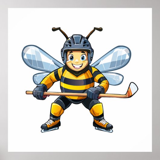 Europese honingbij (Apis mellifera) Poster (Voorkant)