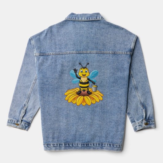 Europese honingbij denim jacket (Achterkant)