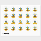 Europese honingbij ronde sticker (Vel)