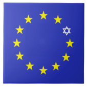 Europese joodse vlag tegeltje (Voorkant)