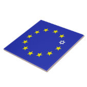 Europese joodse vlag tegeltje (Zijkant)