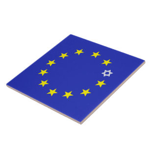 Europese joodse vlag tegeltje