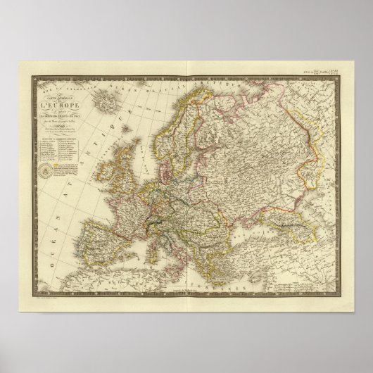 Europese kaart 2 poster (Voorkant)