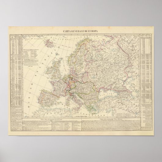 Europese kaart 3 poster (Voorkant)