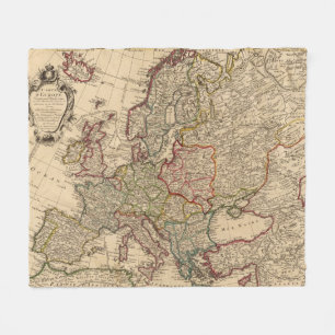 Europese kaart fleece deken