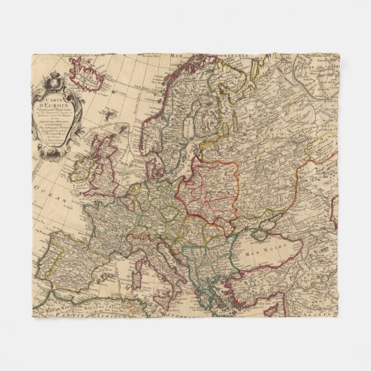 Europese kaart fleece deken (Voorkant (Horizontaal))