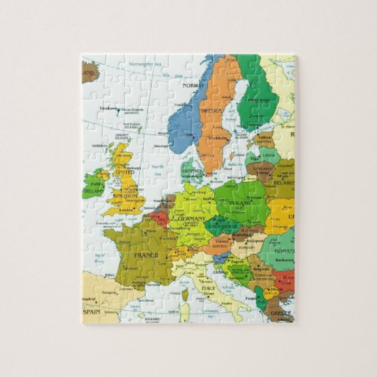 Europese kaart legpuzzel (Verticaal)