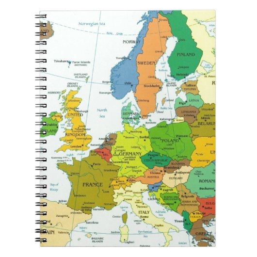 Europese kaart notitieboek (Voorkant)