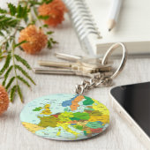 Europese kaart sleutelhanger (Zijkant)