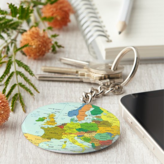 Europese kaart sleutelhanger (Zijkant)