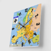 Europese kaart vierkante klok (Hoek)