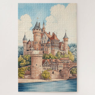 europese kasteelstad legpuzzel