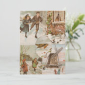 Europese kerst Kaart Pearl Shimmer (Staand voorkant)