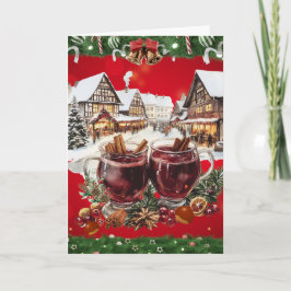 Europese kerstmarkt Feestdagen Kaart