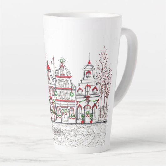 Europese kerstwinkels Grote Latte Mok (Rechterhoek)