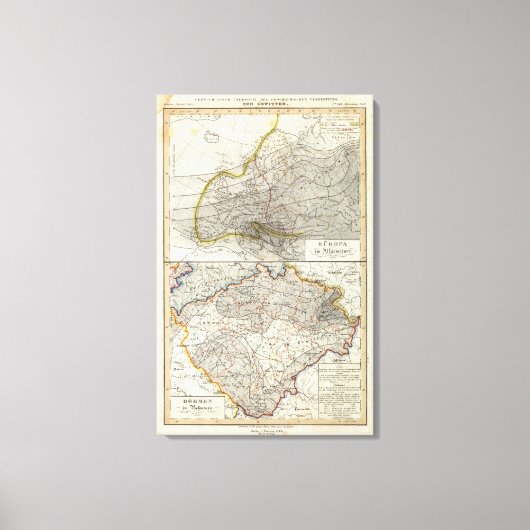 Europese klimaatkaart canvas afdruk (Voorkant)