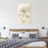 Europese klimaatkaart canvas afdruk (Insitu (Slaapkamer))