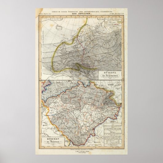 Europese klimaatkaart poster (Voorkant)