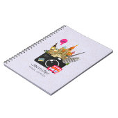 Europese landmerken met een cameramaand notitieboek (Linkerzijde)