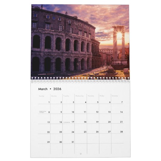 Europese landschappen kalender (Mar 2026)