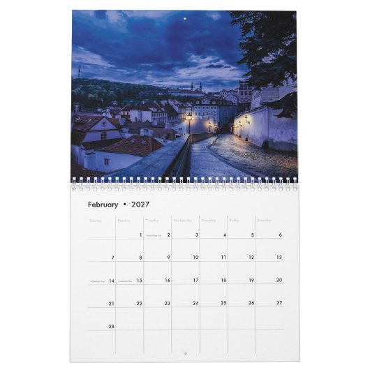 Europese landschappen kalender (Feb 2027)