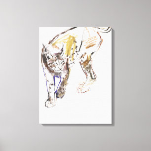 Europese Lynx Canvas Afdruk