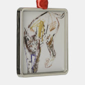 Europese Lynx Metalen Ornament (Rechts)