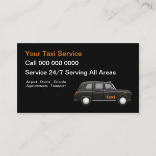 Europese moderne taxi service visitekaartje
