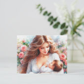 Europese moeder 2 briefkaart (Staand voorkant)