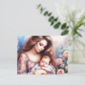 Europese moeder 4 briefkaart (Staand voorkant)