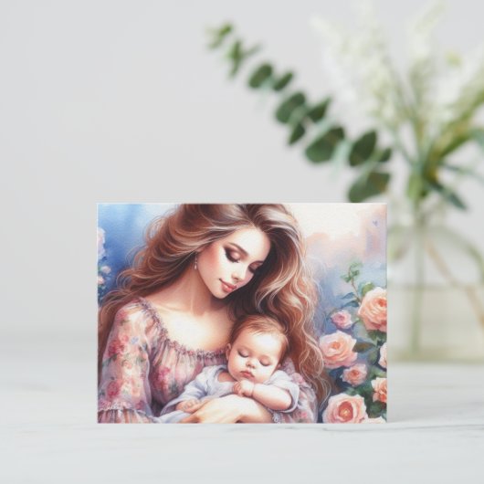 Europese moeder 4 briefkaart (Staand voorkant)