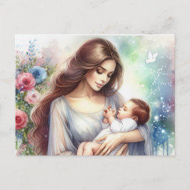 Europese moeder 9 briefkaart