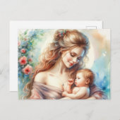Europese moeder briefkaart (Voorkant / Achterkant)