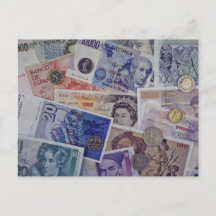 Europese munt briefkaart