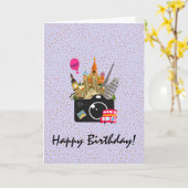 Europese oriëntatiepunten met een camera Happy Bir Kaart (Gele Bloem)