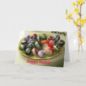 Europese Pasen Eierkunst Kaart (Gele Bloem)